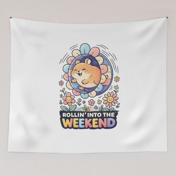 Item preview, Rollin Into the Weekend Funny Vibes Design designed and sold by SoftSproutstu.