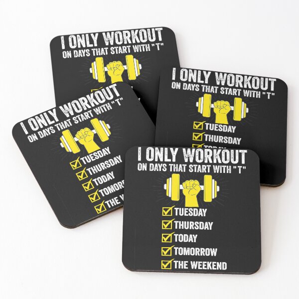 Item preview, I Only Workout on Days That Start With "T" Funny Gym  designed and sold by eliramaison.