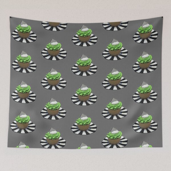 Item preview, Whimsical Green Cupcake – Wonderland Tea Party Dessert designed and sold by aadventures.
