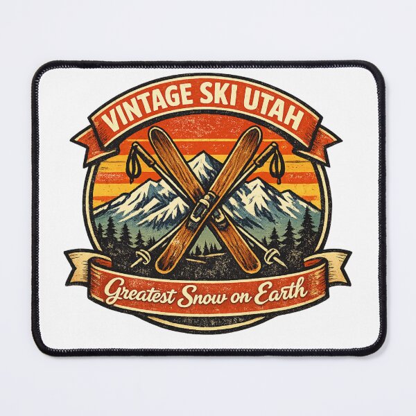 Item preview, Vintage Utah Ski Badge Retro Mountain Patch designed and sold by Dresut.