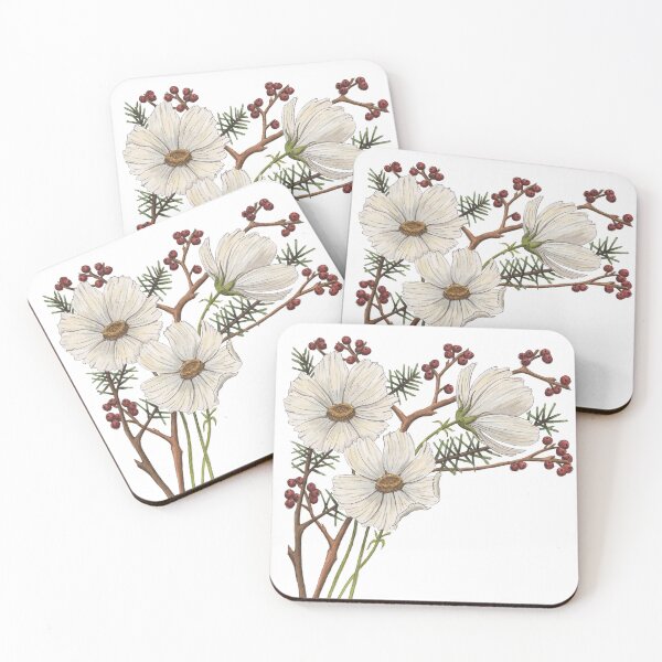 Item preview, White Watercolor Flowers designed and sold by NaughtyFlorals.