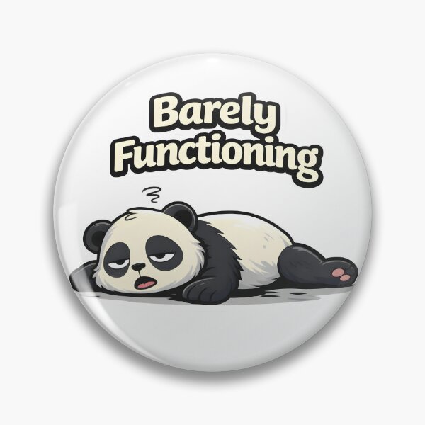 Item preview, Barely Functioning Panda | Funny Lazy Panda Sticker designed and sold by TheLazyVibe.