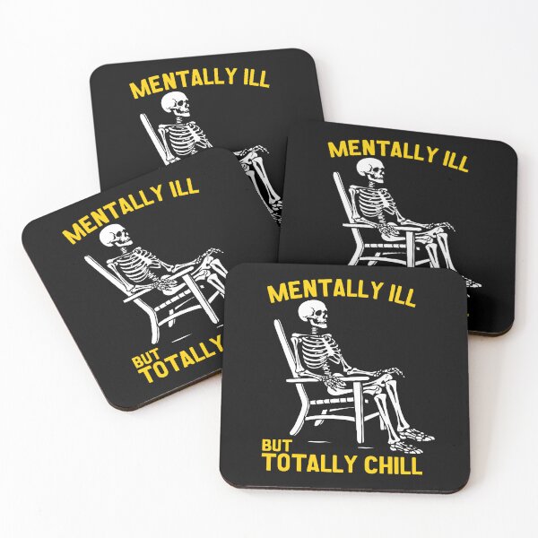 Item preview, Mentally Ill But Totally Chill - Funny Mental Health Awareness designed and sold by anerahilsya.