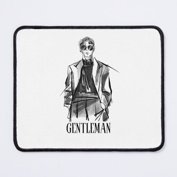 Item preview, White Black Illustrated Brush Gentleman T-Shirt T-shirt • 14 x 18 in designed and sold by VKKMANAGE.