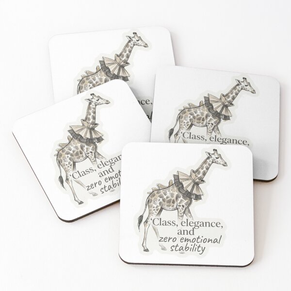 Item preview, Elegant High Fashion Giraffe Illustration Sticker designed and sold by Mochi-Sprites.