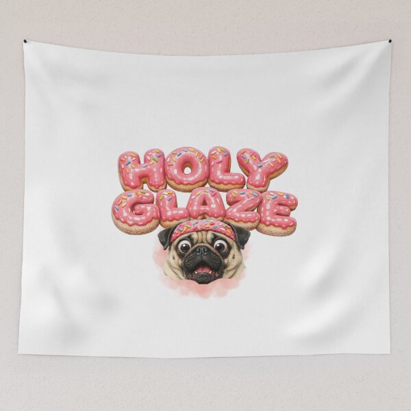 Item preview, Holy Glaze Pug Donut Lover Cute Funny Design designed and sold by All About DigiCraft by Fedelina.