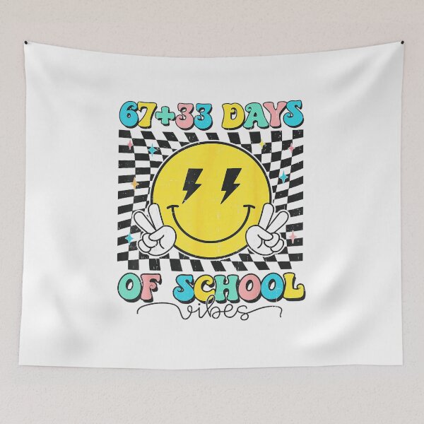 Item preview, 100 Days of School Groovy Smiley Retro Vibes designed and sold by gladysenglish.