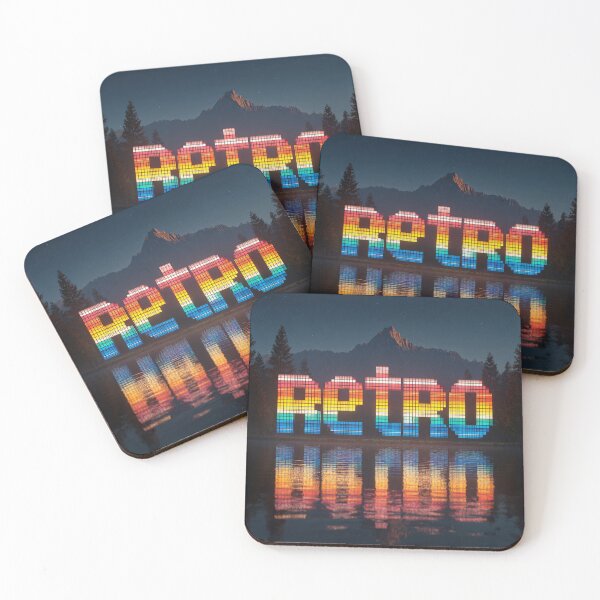 Item preview, Retro Rainbow Lake: Luminous Pixel Landscape designed and sold by casualnature.