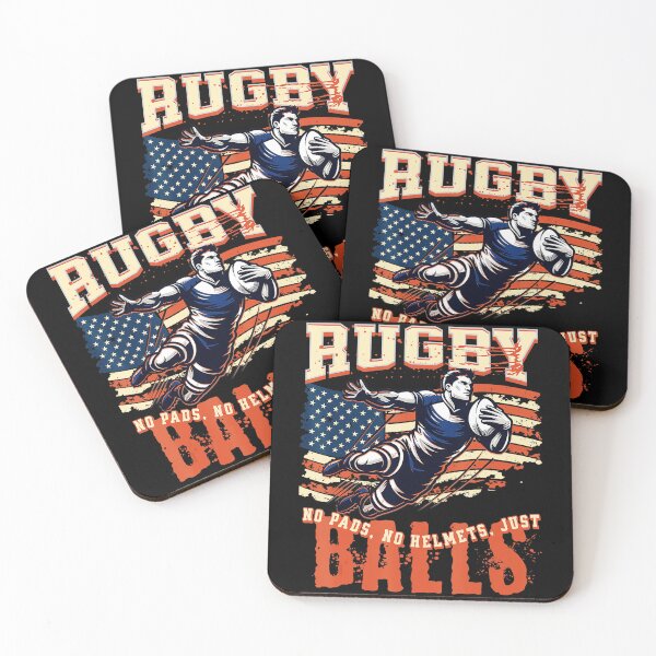 Item preview, No Pads No Helmets Just Balls Rugby USA Vintage Style designed and sold by GabrieSketcham.