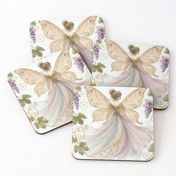 Item preview, Ethereal Vineyard Fairy Watercolor Art Nouveau designed and sold by Dream Bloom Gallery.