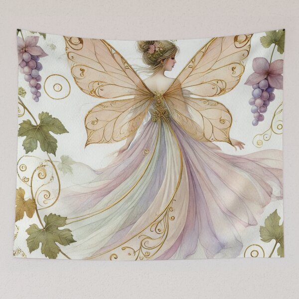 Item preview, Ethereal Vineyard Fairy Watercolor Art Nouveau designed and sold by Dream Bloom Gallery.