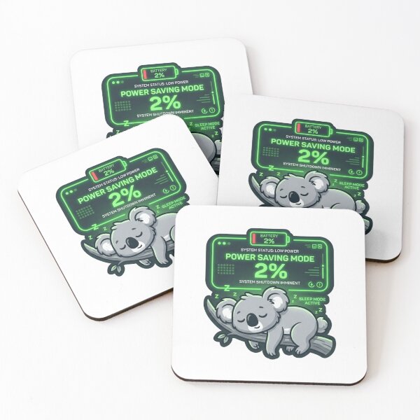 Item preview, Koala Power Saving Mode Tech Sticker designed and sold by Mochi-Sprites.