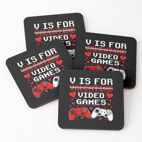 Item preview, V Is For Video Games Funny Gamer Valentine  designed and sold by FGTV2021.