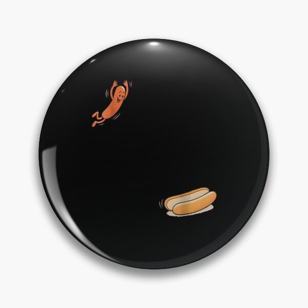 Item preview, Funny Hot Dog Jumping Into Bun Sausage designed and sold by sigrunsartcave.
