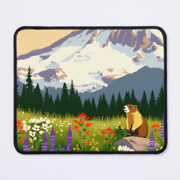 Item preview, PulsePosters Mount Rainier National Park Sunrise designed and sold by PulsePosters.