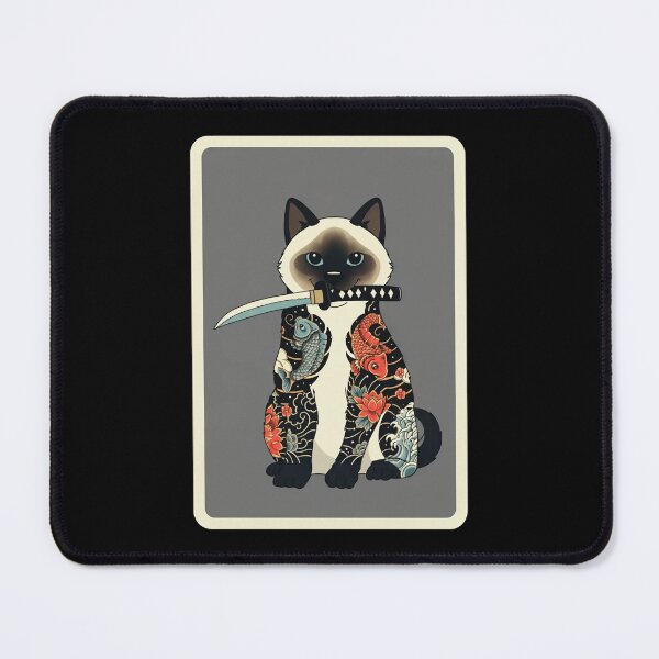 Item preview, Samurai Cat Tattoo Style Koi designed and sold by JordynLadukeg65.