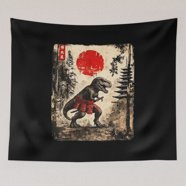 Item preview, Samurai T Rex Japanese Style Dinosaur designed and sold by titanlevi.