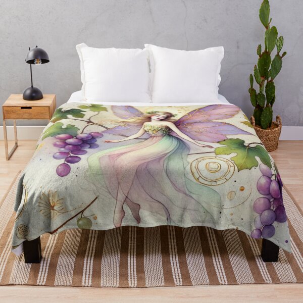 Item preview, Pastel Vineyard Fairy Watercolor Art designed and sold by Oonward2021.