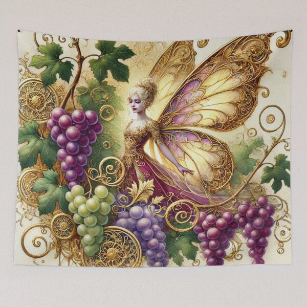 Item preview, Golden Vineyard Fairy Art Nouveau Fantasy designed and sold by Dream Bloom Gallery.