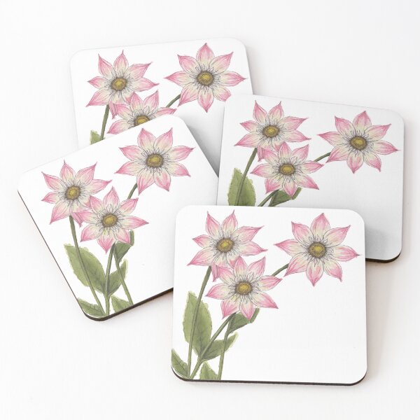 Artikelvorschau, Rosa Aquarellblumen entworfen und verkauft von NaughtyFlorals.