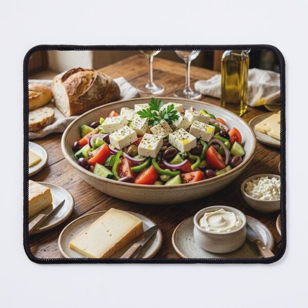 Item preview, Sumptuous Greek Salad with Extra Feta and Setting designed and sold by Uniqueartai.