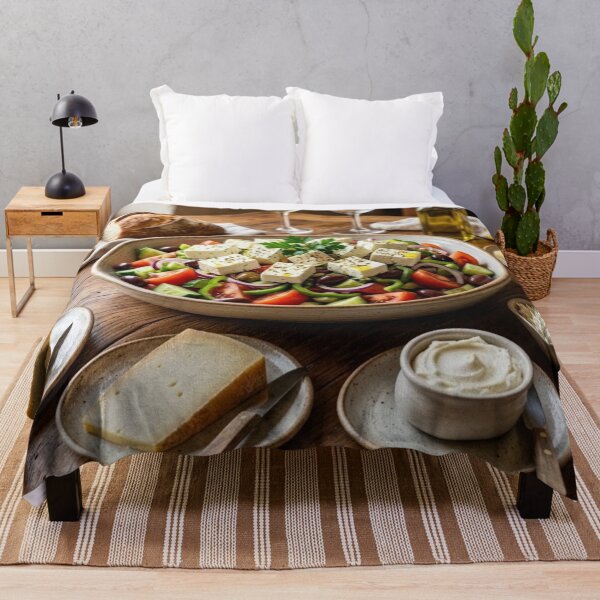 Item preview, Sumptuous Greek Salad with Extra Feta and Setting designed and sold by Uniqueartai.