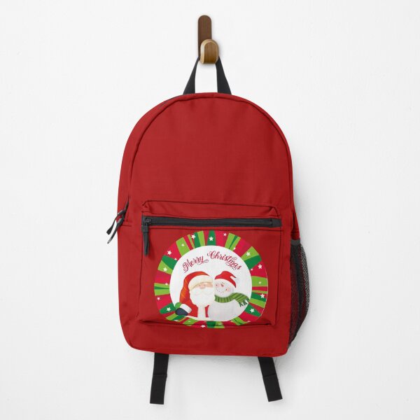 Item preview, Merry Christmas Santa Snowman Round Holiday Art designed and sold by PrintsByDali.