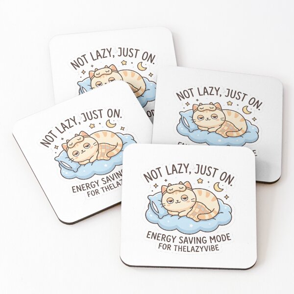 Item preview, Funny Lazy Cat - Not Lazy Just On Energy Saving Mode designed and sold by TheLazyVibe.