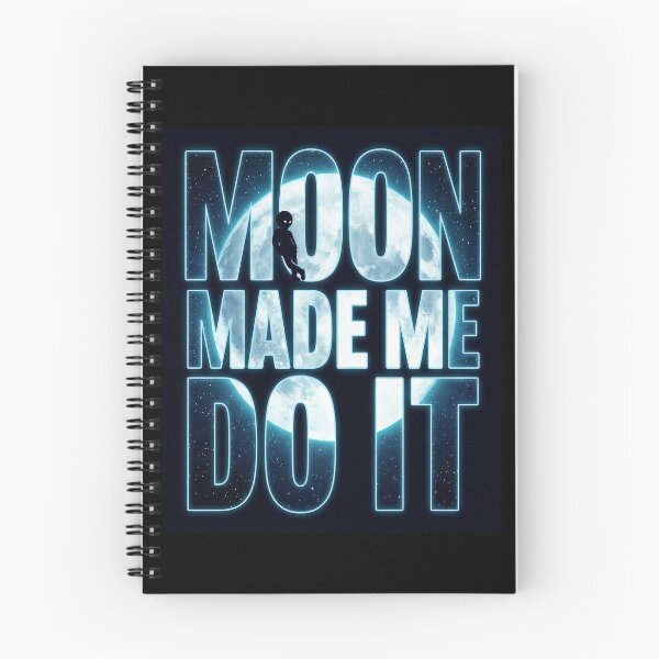 Item preview, Moon Made Me Do It Neon Glow Typography Space Aesthetic T-Shirt designed and sold by Desig-Creativit.
