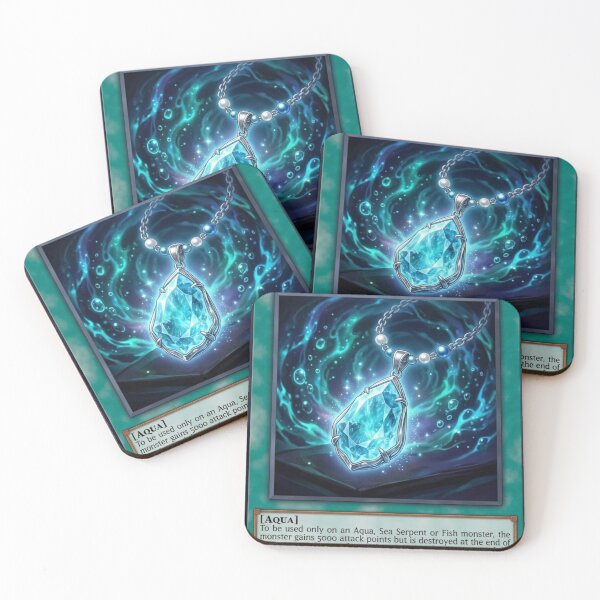 Item preview, Custom Yu-Gi-Oh! Spell Card, Aquamarine Necklace designed and sold by Uniqueartai.