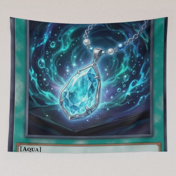 Item preview, Custom Yu-Gi-Oh! Spell Card, Aquamarine Necklace designed and sold by Uniqueartai.