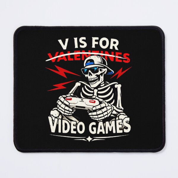 Item preview, V Is For Video Games Funny Gamer Skeleton  designed and sold by FGTV2021.