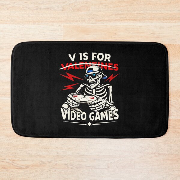 Item preview, V Is For Video Games Funny Gamer Skeleton  designed and sold by FGTV2021.