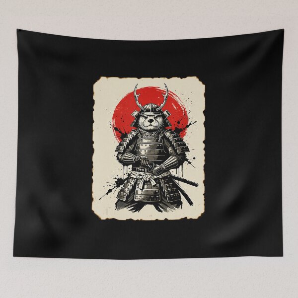 Item preview, Samurai Otter Warrior Japanese Style Animal designed and sold by titanlevi.