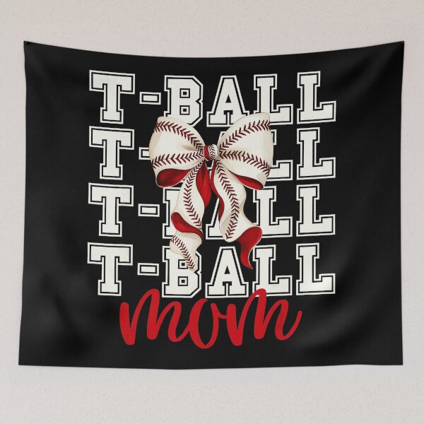 Item preview, T Ball Mom Baseball Bow Cute Teeball  designed and sold by miaa-artistshop.