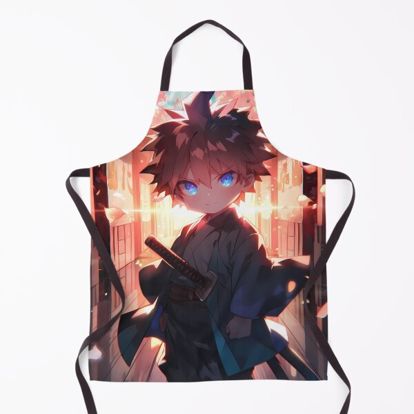 Item preview, Makoto Naegi Danganronpa Chibi Samurai In Warm Lantern Glow designed and sold by TanglenRabbit.