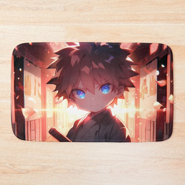 Item preview, Makoto Naegi Danganronpa Chibi Samurai In Warm Lantern Glow designed and sold by TanglenRabbit.