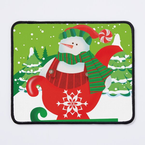 Item preview, Snowman Christmas Teacup Winter Holiday Cute Art designed and sold by PrintsByDali.