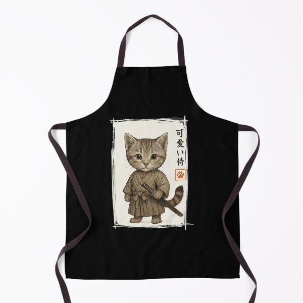 Item preview, Samurai Kitten Cute Japanese Style Cat Warrior designed and sold by titanlevi.