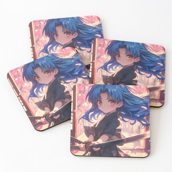 Item preview, Ami Kawashima Toradora Chibi Kimono Blue Hair Cherry Blossoms designed and sold by TanglenRabbit.