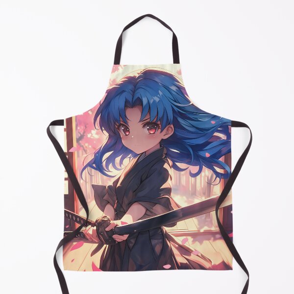 Item preview, Ami Kawashima Toradora Chibi Kimono Blue Hair Cherry Blossoms designed and sold by TanglenRabbit.