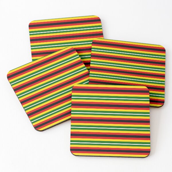 Item preview, Vibrant Zimbabwe Flag Inspired Striped Pattern designed and sold by zenjiinspired.