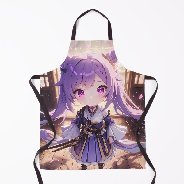 Item preview, Keqing Genshin Impact Purple Chibi Kimono Cherry Blossom designed and sold by TanglenRabbit.