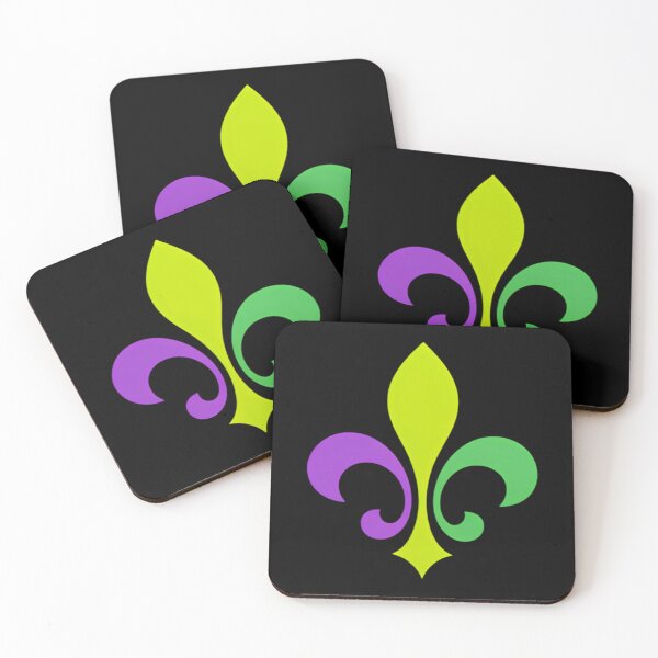 Artikelvorschau, MARDI GRAS GOLD LILA GRÜN FLEUR DE LIS entworfen und verkauft von Formatage.