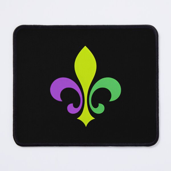 Aperçu de l'œuvre MARDI GRAS OR VIOLET VERT FLEUR DE LIS créée et vendue par Formatage.