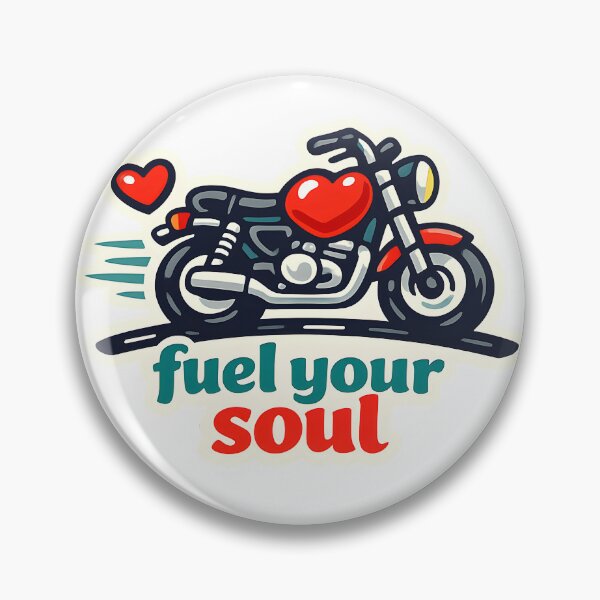 Item preview, "Fuel Your Soul" | Aesthetic Cafe Racer & Heart Biker Design designed and sold by Naviora.