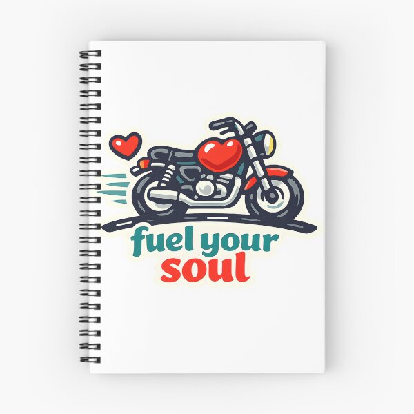 Item preview, "Fuel Your Soul" | Aesthetic Cafe Racer & Heart Biker Design designed and sold by Naviora.