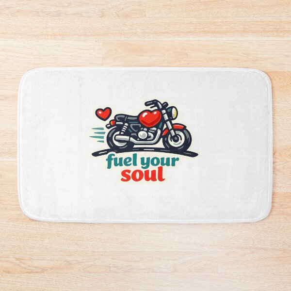 Item preview, "Fuel Your Soul" | Aesthetic Cafe Racer & Heart Biker Design designed and sold by Naviora.