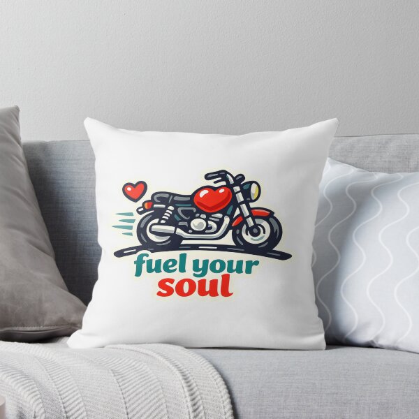 Item preview, "Fuel Your Soul" | Aesthetic Cafe Racer & Heart Biker Design designed and sold by Naviora.