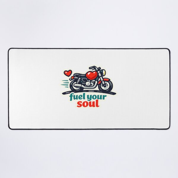 Item preview, "Fuel Your Soul" | Aesthetic Cafe Racer & Heart Biker Design designed and sold by Naviora.